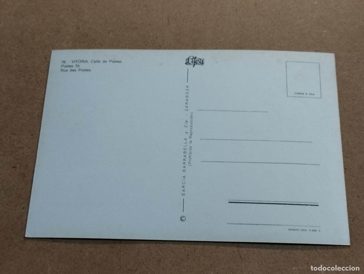 Postales: &Aacute;LAVA - POSTAL VITORIA - CALLE DE POSTAS - Foto 2