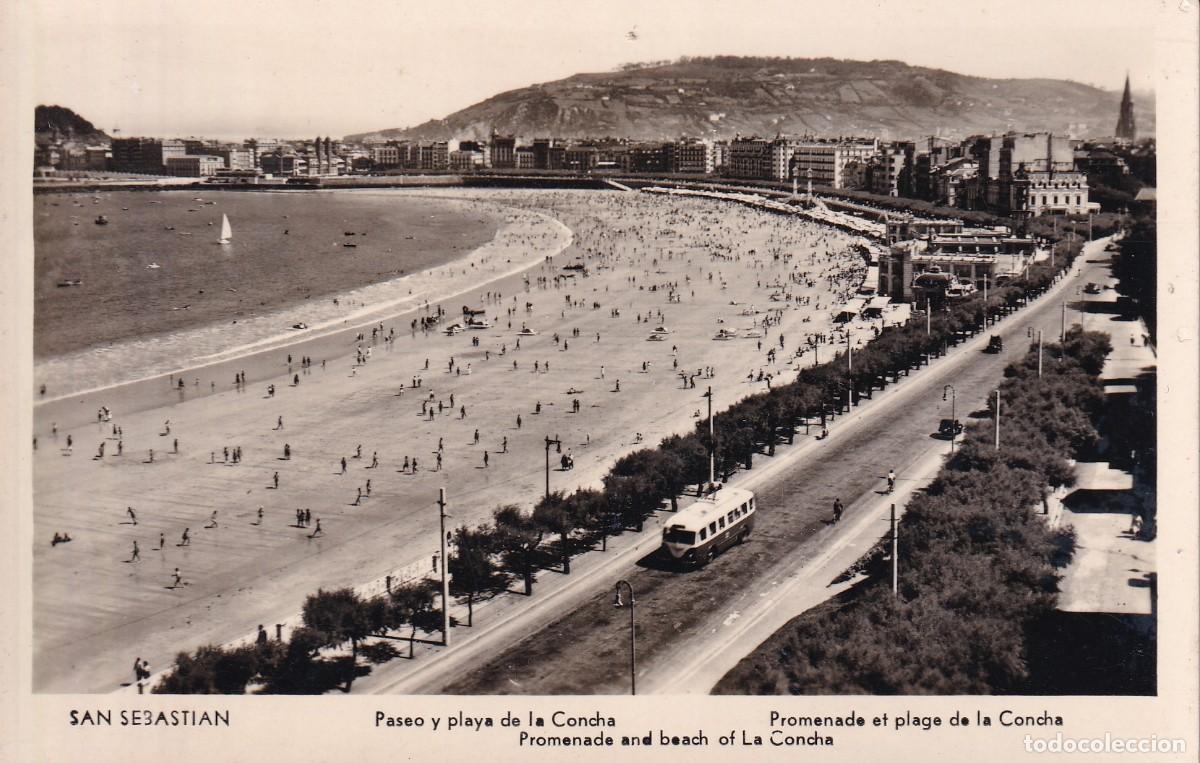 Postales: SAN SEBASTI&Aacute;N - PASEO Y PLAYA DE LA CONCHA - Foto 1