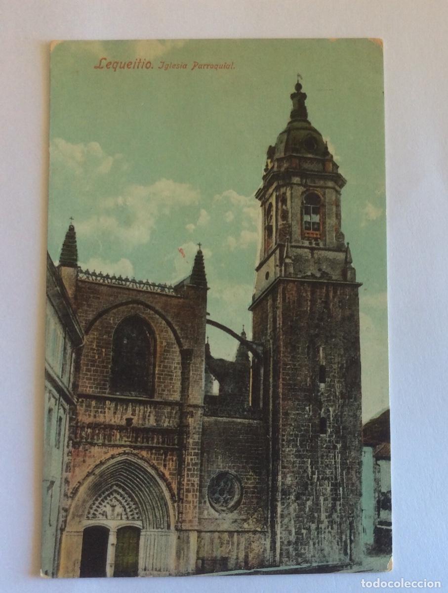 Postkarten: POSTAL ELORDI IGLESIA PARROQUIAL LEQUEITIO VIZCAYA