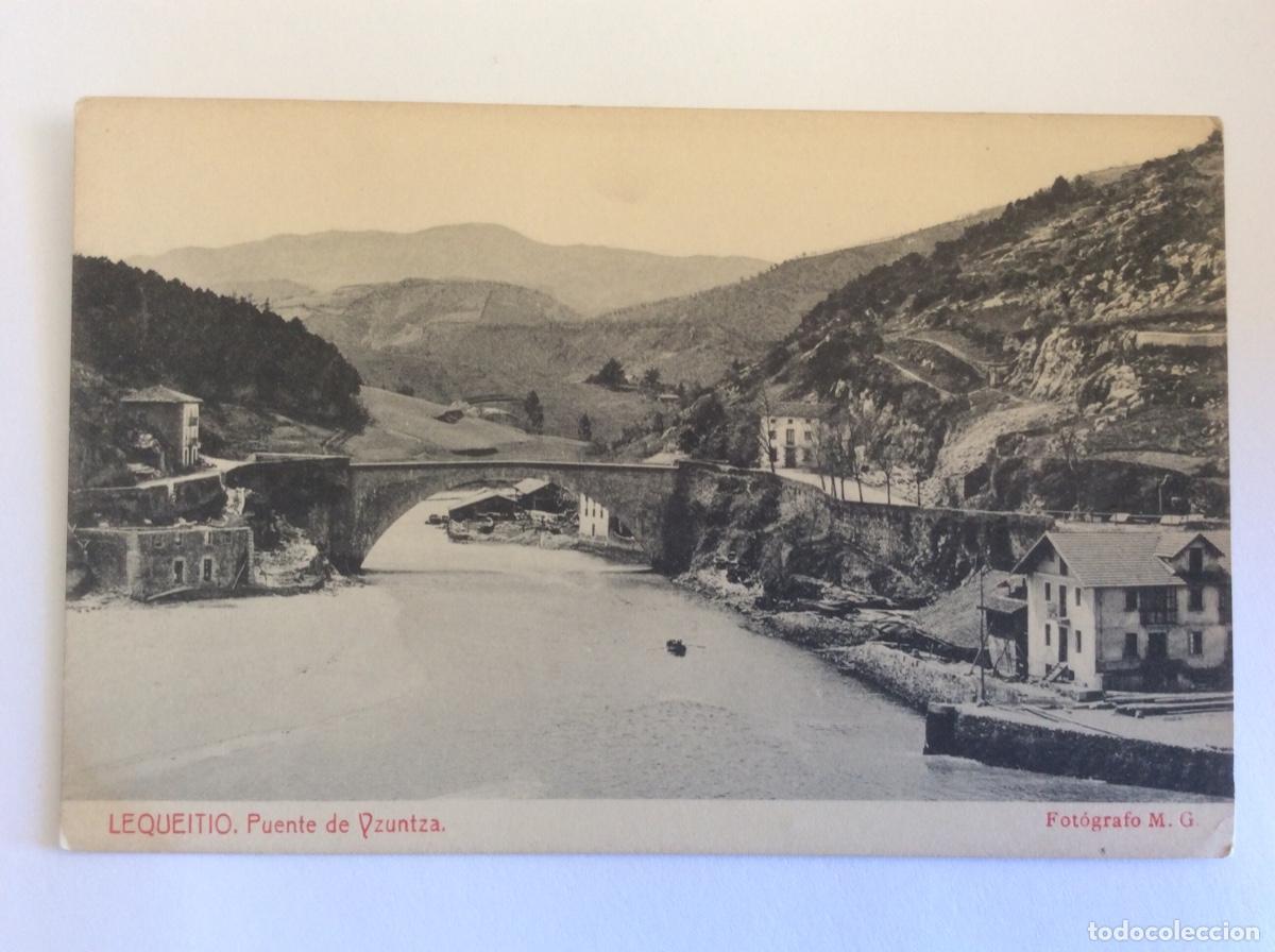 Postcards: POSTAL M.G. PUENTE DE ISUNTZA LEQUEITIO VIZCAYA