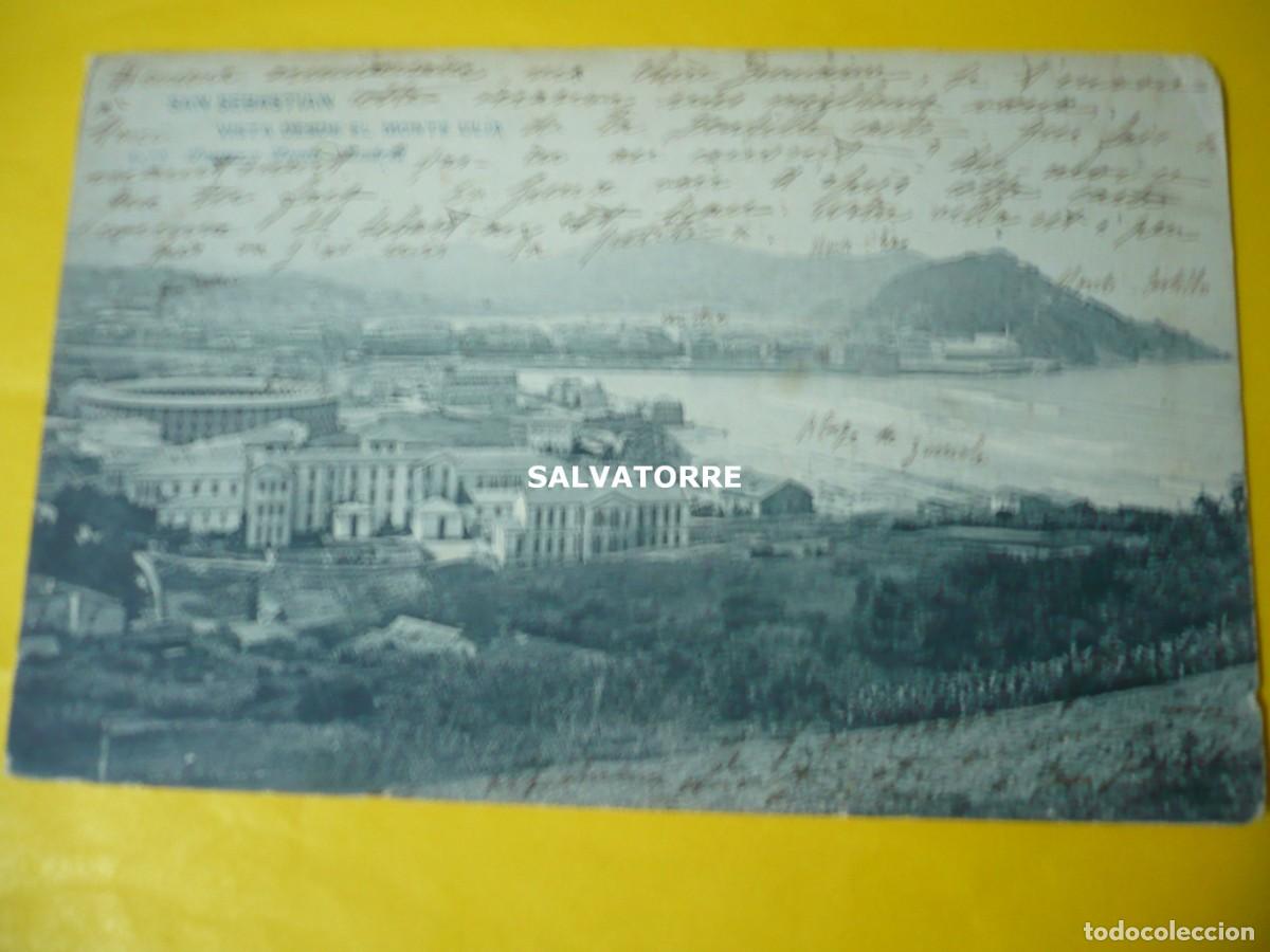 Postkarten: POSTAL PAIS VASCO. EUZKADI. SAN SEBASTIAN.VISTA DESDE EL MONTE ULIA.SIN DIVIDIR.1904.HAUSER 1488