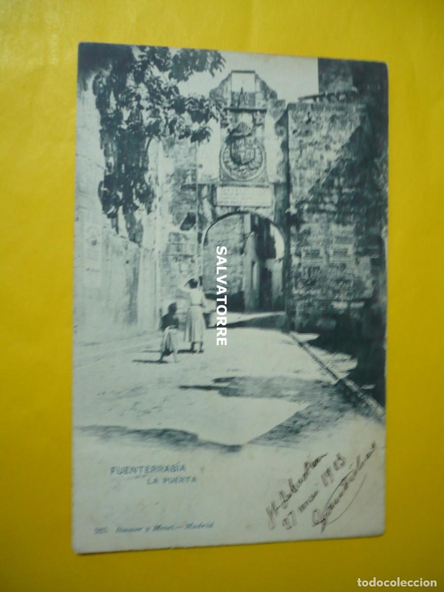 Postkarten: POSTAL PAIS VASCO. EUZKADI. FUENTERRABIA. HONDARRIBIA.LA PUERTA.925 HAUSER Y MENET.1903.