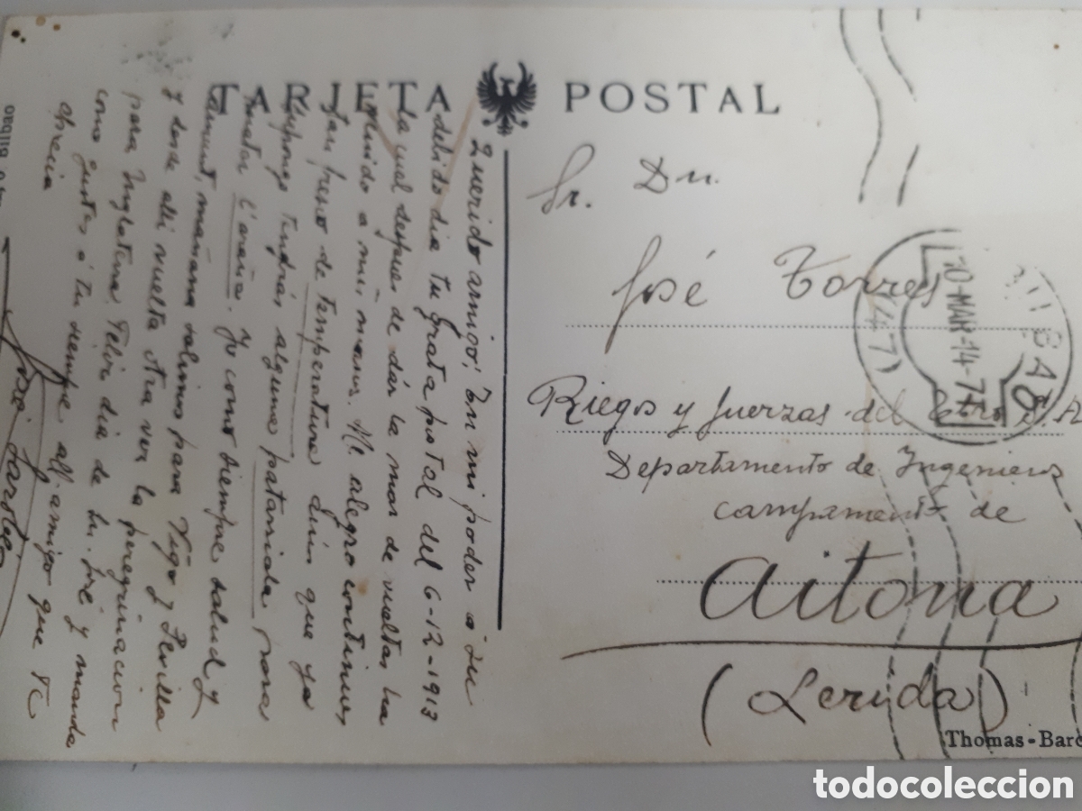 Postales: Postal antigua de Bilbao - Foto 3