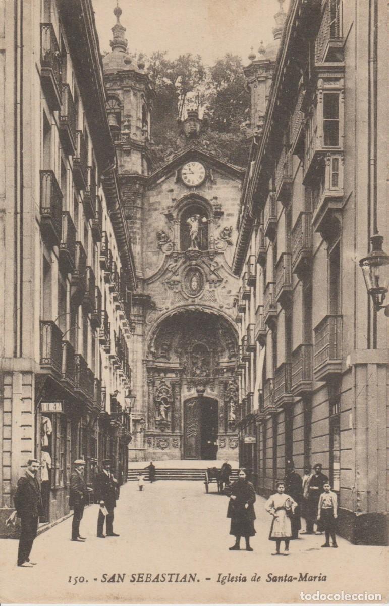 Postales: (150) SAN SEBASTIAN. IGLESIA DE SANTA MARIA