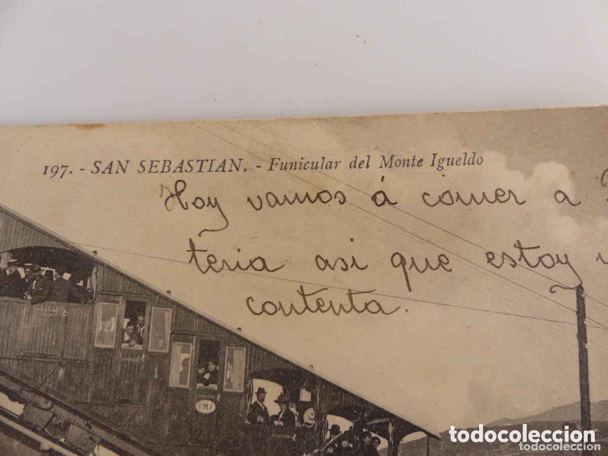 Postales: POSTAL FUNICULAR DEL MONTE IGUEDO 1912 CON SELLO - Foto 3