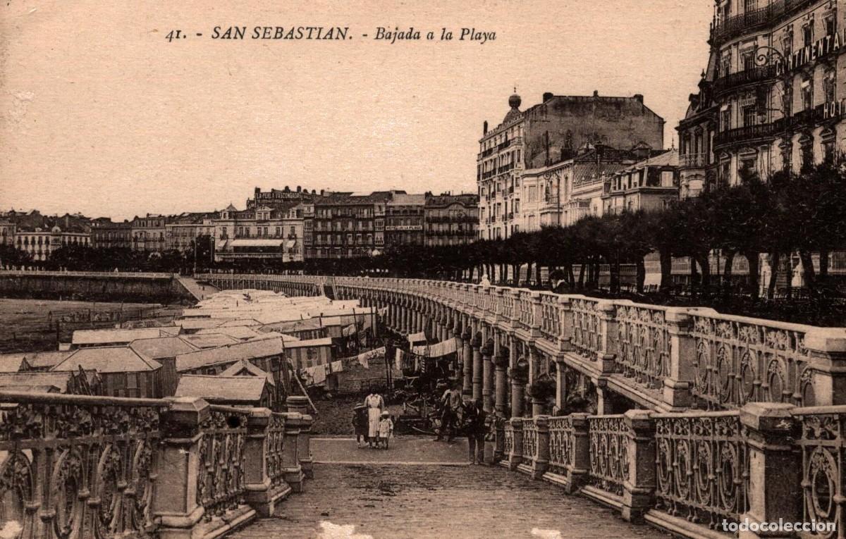 Postales: San Sebasti&aacute;n bajada a la playa sin circular - Foto 1