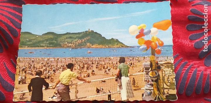 Cartoline: GUIPUZCOA-RV-140X90MM-SAN SEBASTIAN-LA PLAYA