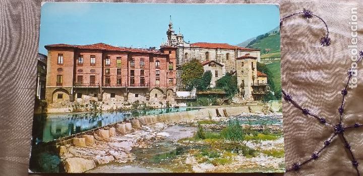 Postcards: GUIPUZCOA-RV1-150X105MM-TOLOSA-PARROQUIA DE SANTA MARIA Y CASINO