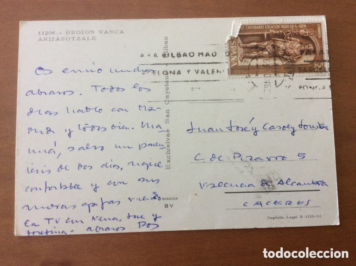 Postales: Postal VASCA ARIJASOTZALE - Foto 2