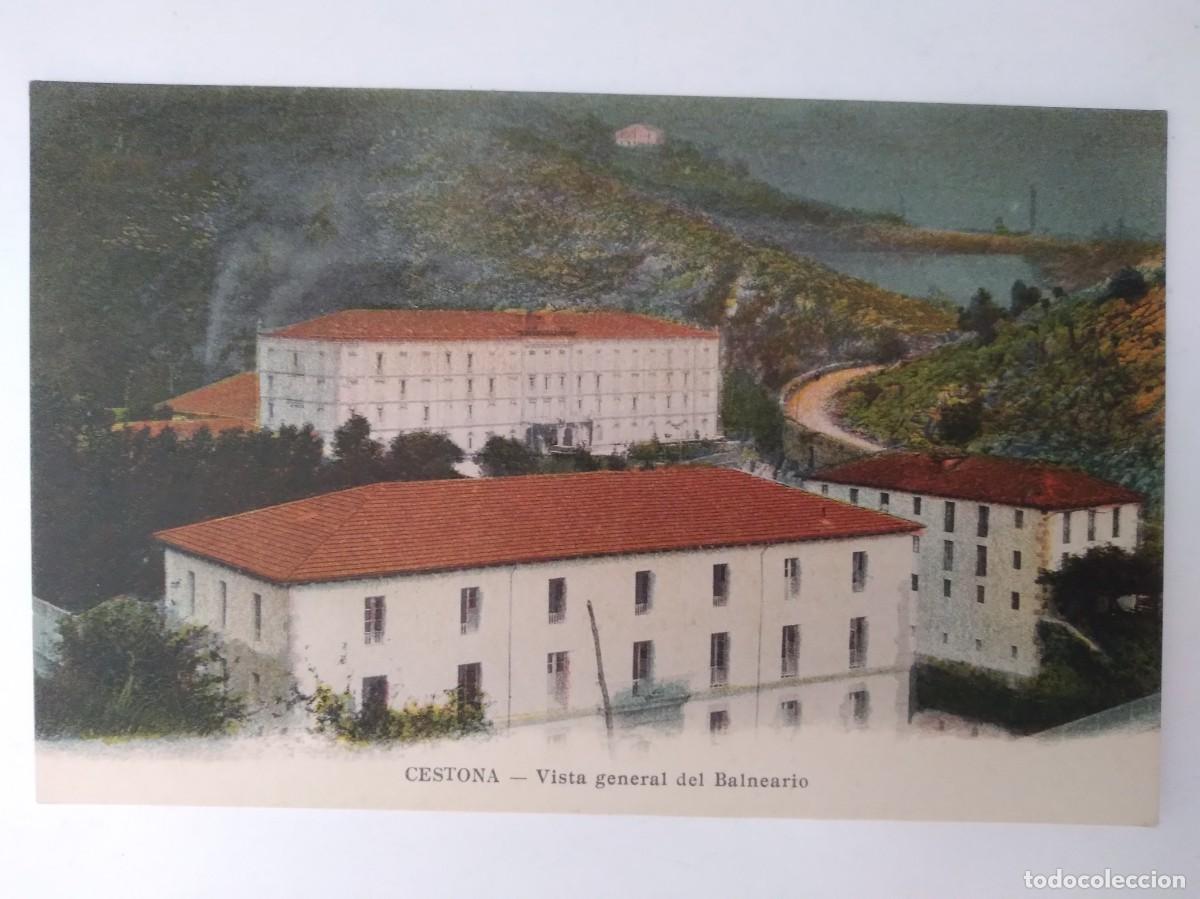 Postcards: ANTIGUA TARJETA POSTAL GUIPUZCUA CESTONA VISTA GENERAL BALNEARIO RV 601