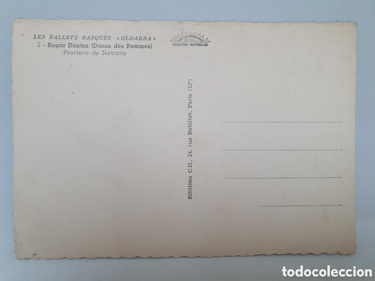 Postales: LES BALLETS BASQUES. OLDARRA. POSTAL BALLET OLDARRA. NAVARRA. - Foto 2