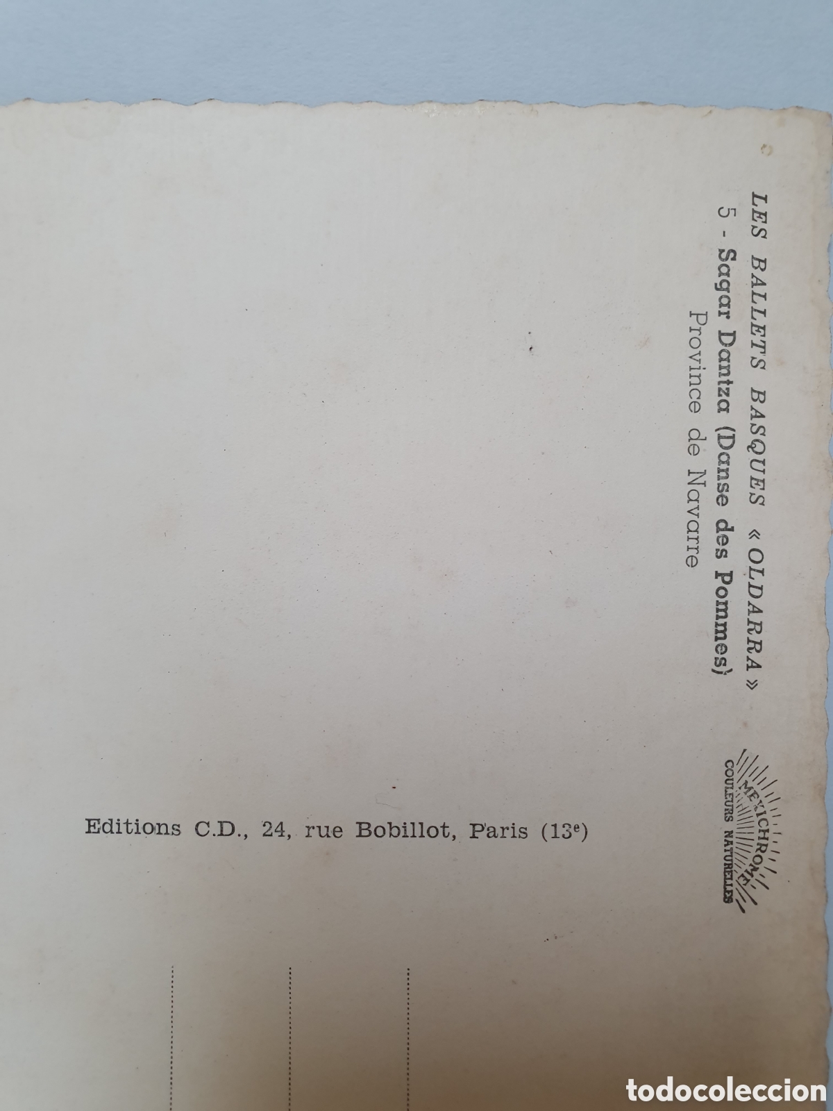 Postales: LES BALLETS BASQUES. OLDARRA. POSTAL BALLET OLDARRA. NAVARRA. - Foto 3
