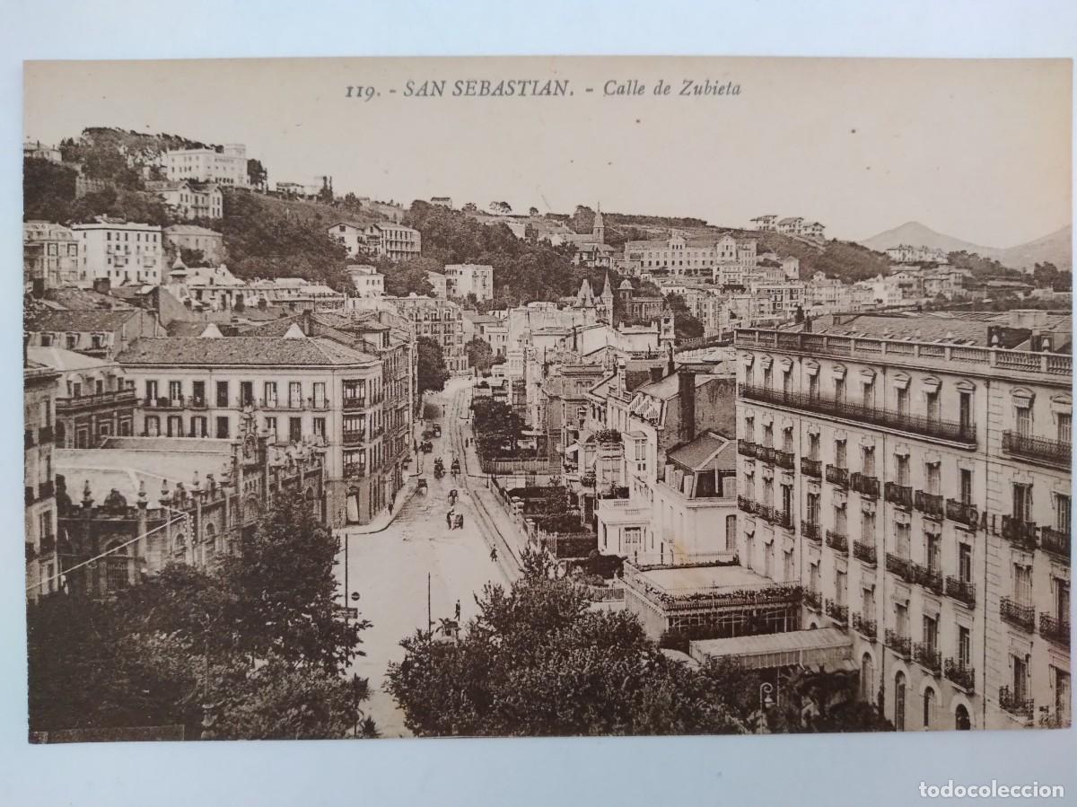 Postcards: ANTIGUA TARJETA POSTAL GUIPUZCOA SAN SEBASTIAN CALLE DE ZUBIETA RV 767