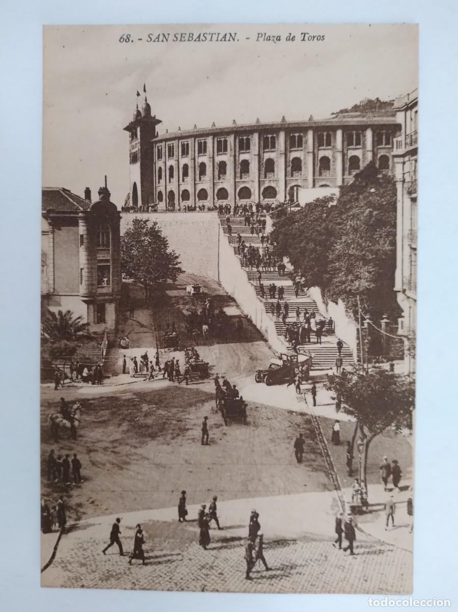 Postcards: ANTIGUA TARJETA POSTAL GUIPUZCOA SAN SEBASTIAN PLAZA TOROS RV 769
