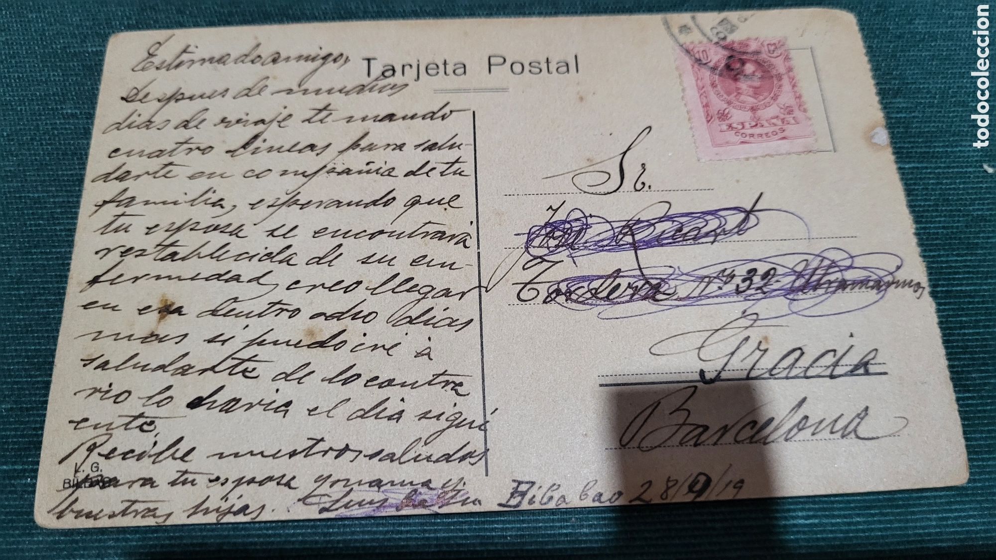Postales: Tarjeta Postal usada Bilbao - Foto 2