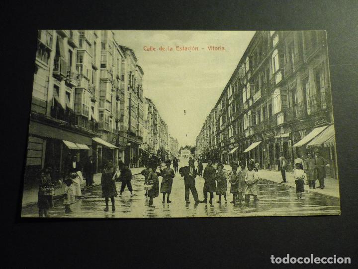 Postales: VITORIA CALLE DE LA ESTACION - Foto 1