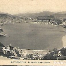 Postales: SAN SEBASTIAN - LA CONCHA DESDE IGUELDO - ED. ARRIBAS - ESCRITA - 1939