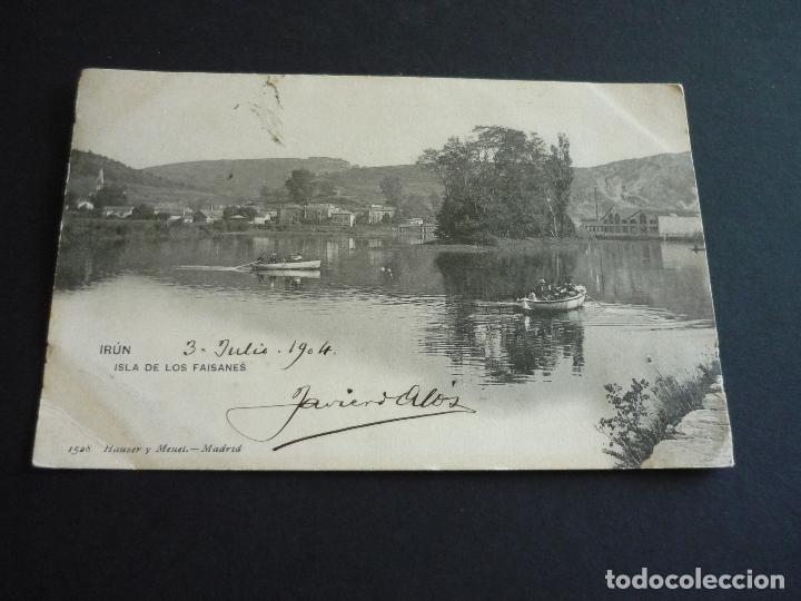 Postales: IRUN GUIPUZCOA ISLA DE LOS FAISANES - Foto 1