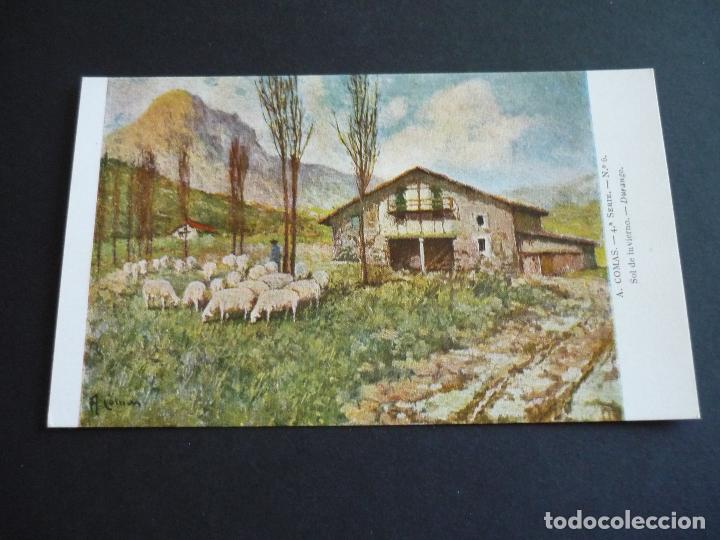 Postales: DURANGO VIZCAYA CASERIO VASCO POSTAL COMAS ILUSTRADOR - Foto 1