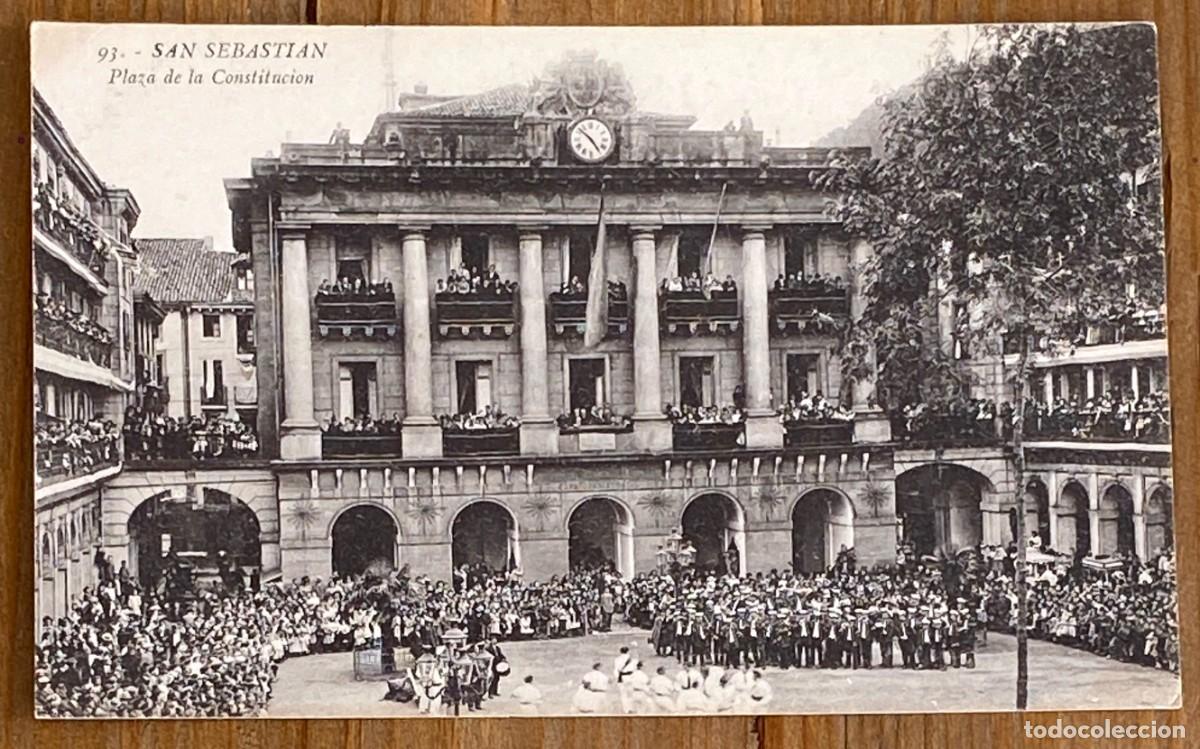 Postales: SAN SEBASTIAN, PLAZA DE LA CONSTITUCION, CASA CONSISTORIAL, GALARZA, SIN CIRCULAR