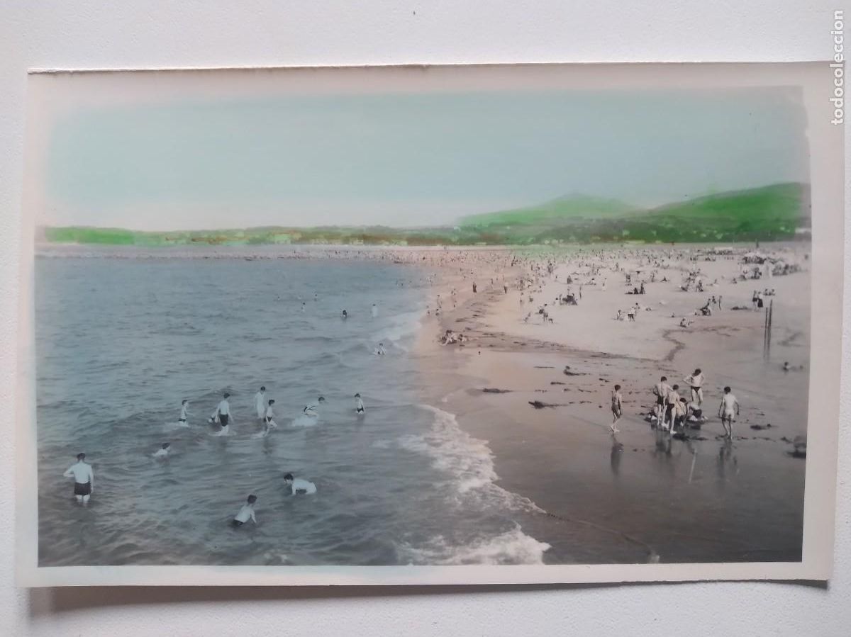 Postales: ANTIGUA POSTAL GUIPUZCOA FUENTERRABIA PLAYA Y MONTE LARUHN EDICIONES DARVI RV 830
