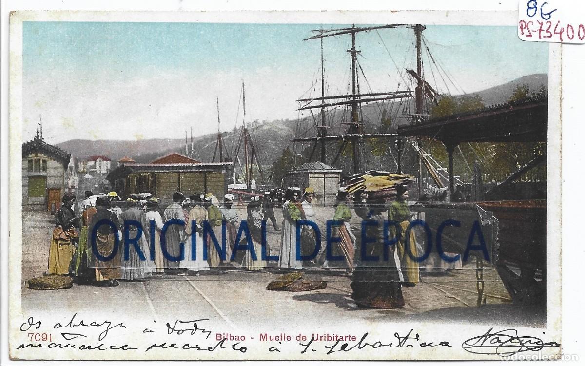 Cartoline: (PS-73400)POSTAL DE BILBAO-MUELLE DE URIBITARTE.ARCHIVO CASA G&Uuml;ELL(LLAVANERAS)
