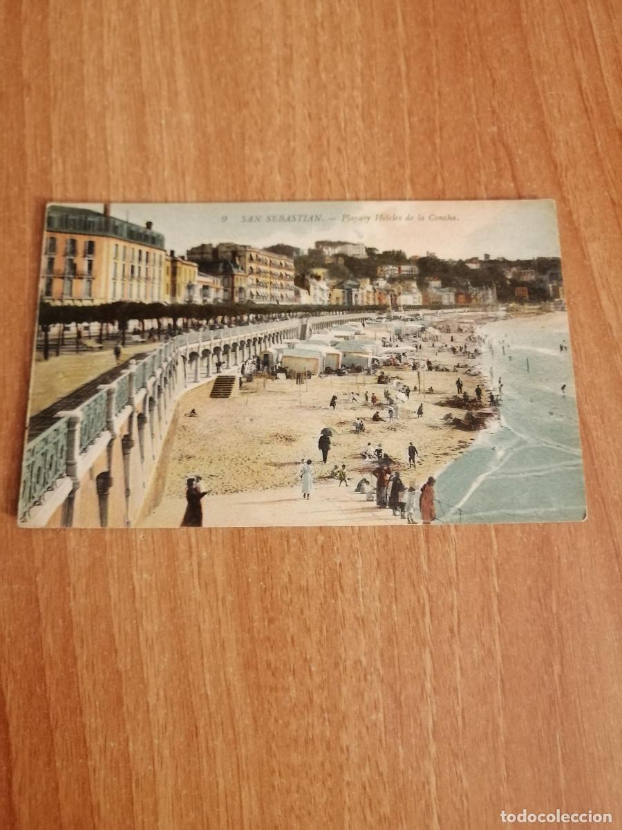 Cartoline: POSTAL SAN SEBASTIAN PLAYA Y HOTELES DE LA CONCHA SIN CIRCULAR