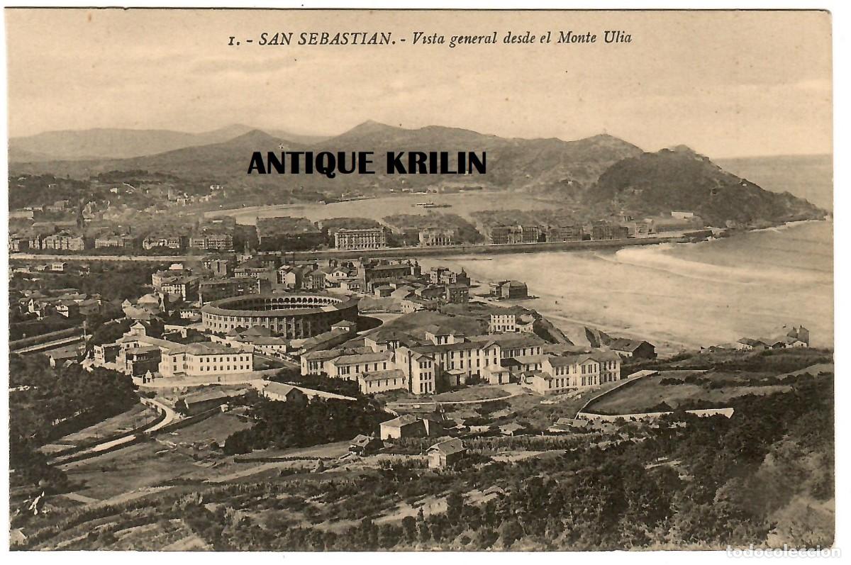 Cartes Postales: SAN SEBASTIAN N&ordm; 1 VISTA GENERAL DESDE EL MONTE ULIA / EDICION G.G. GALARZA / SIN CIRCULAR