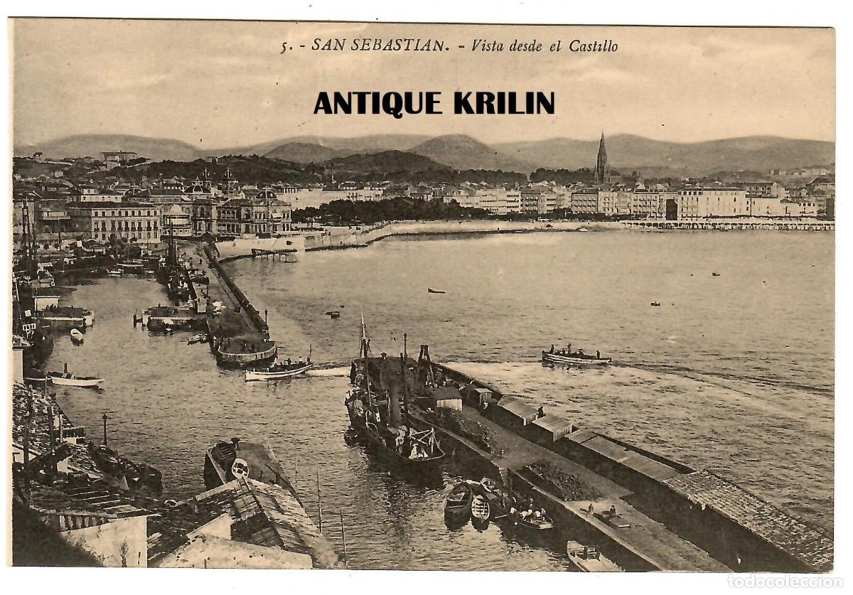Cartes Postales: SAN SEBASTIAN N&ordm; 5 VISTA DESDE EL CASTILLO / EDICION G.G. GALARZA / SIN CIRCULAR