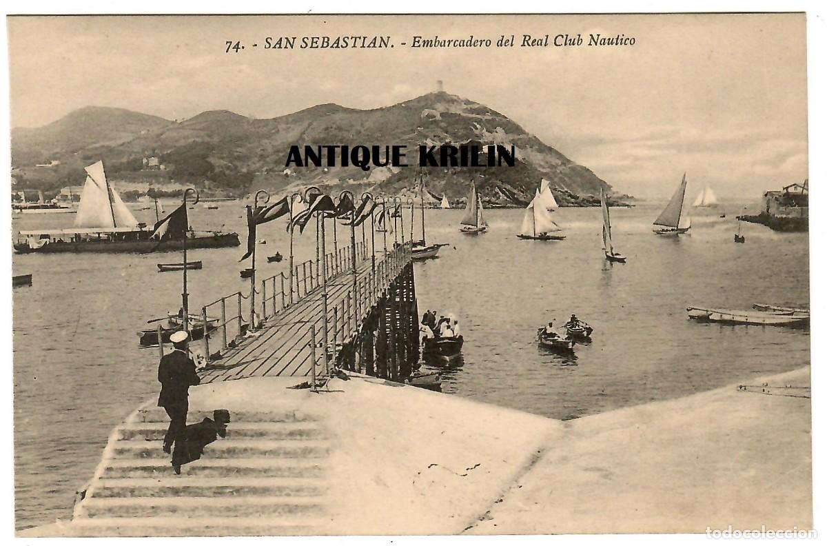 Cartes Postales: SAN SEBASTIAN N&ordm; 74 EMBARCADERO DEL REAL CLUB NAUTICO / EDICION G.G. GALARZA / SIN CIRCULAR