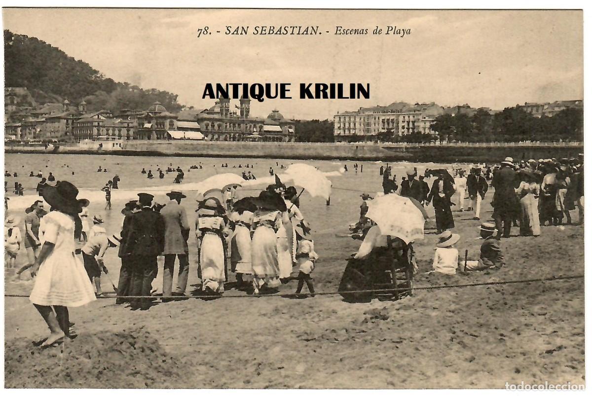 Cartes Postales: SAN SEBASTIAN N&ordm; 78 ESCENAS DE PLAYA / EDICION G.G. GALARZA / SIN CIRCULAR