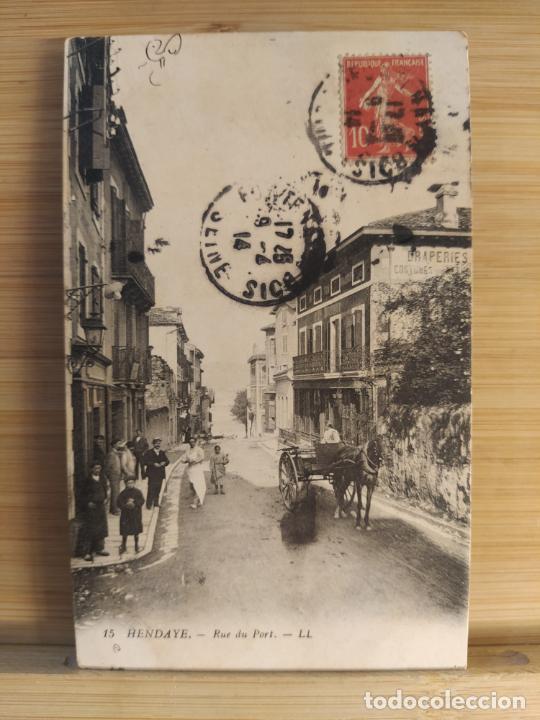 Postkarten: HENDAYE-RUE DU PORT-LL 15-POSTAL ANTIGUA-(104.654)