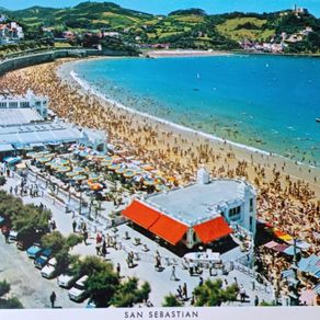Postal Vintage De San Sebastián (España) 1956 - Tamaño 10x15 Cm, En Blanco