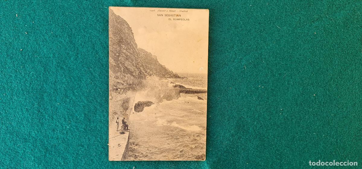 Postkarten: POSTAL SAN SEBASTIAN (1906) EL ROMPEOLAS - RW