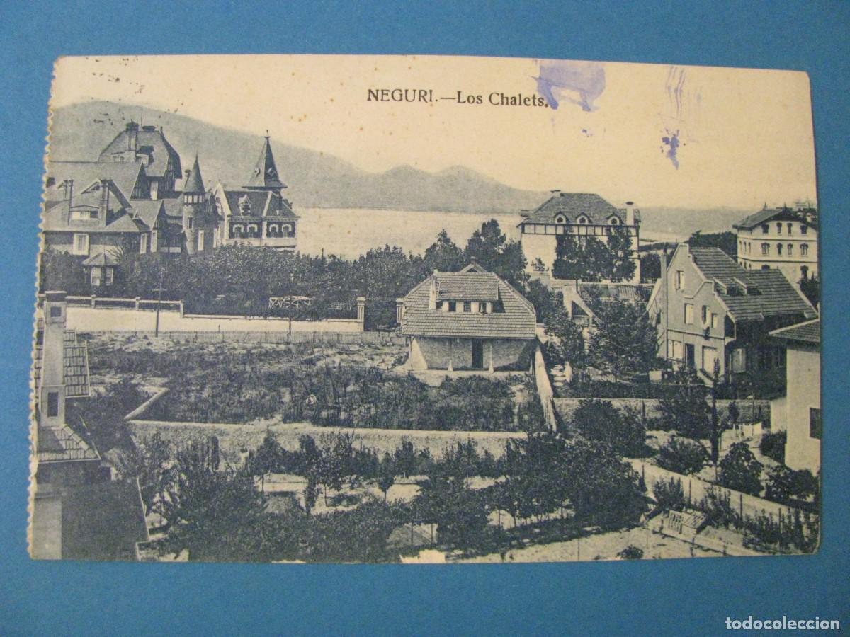 Postales: POSTAL DE NEGURI. LOS CHALETS. CIRCULADA 1926. - Foto 1