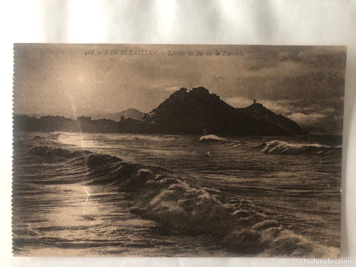 Cartoline: SAN SEBASTIAN. EFECTOS DEL SOL EN LA ZURRIOLA,. ED. GREGORIO G. GALARZA - 268 - SIN CIRCULAR