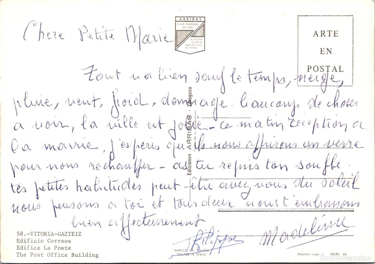 Postales: Vitoria-Gazteiz - Edificio Correos - Arribas 58 - 149x104mm - Foto 2