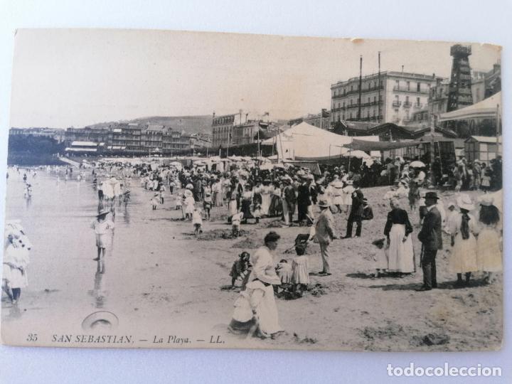 Cartes Postales: POSTAL SAN SEBASTIAN, LA PLAYA, N&ordm; 35, ENERO 1936