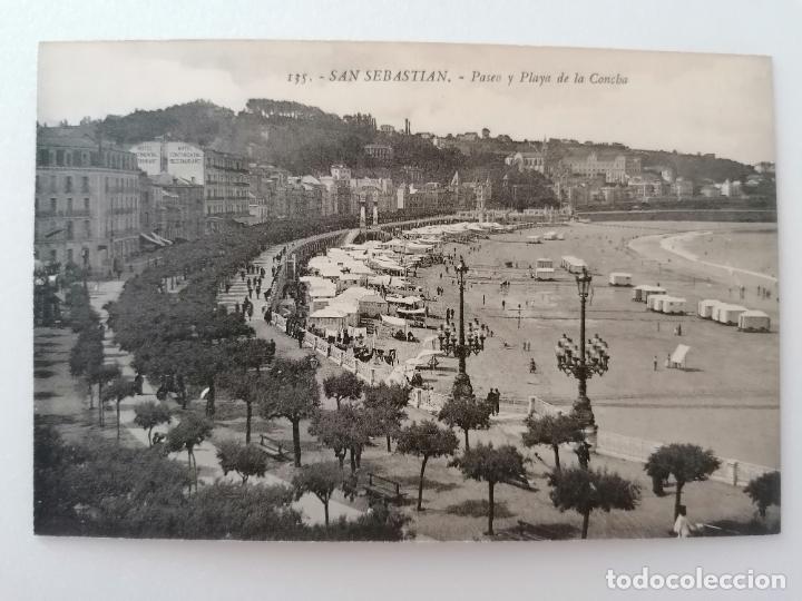 Postcards: POSTAL SAN SEBASTIAN, PASEO Y PLAYA DE LA CONCHA, FOTO GALARZA, N&ordm; 135