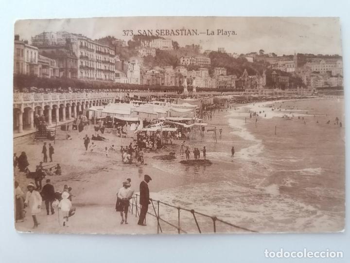 Cartes Postales: POSTAL SAN SEBASTIAN, LA PLAYA, FOTO GALARZA, N&ordm; 373, A&Ntilde;O 1926