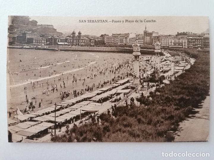 Cartes Postales: POSTAL SAN SEBASTIAN, PASEO Y PLAYA DE LA CONCHA, FOTO GALARZA, A&Ntilde;OS 20