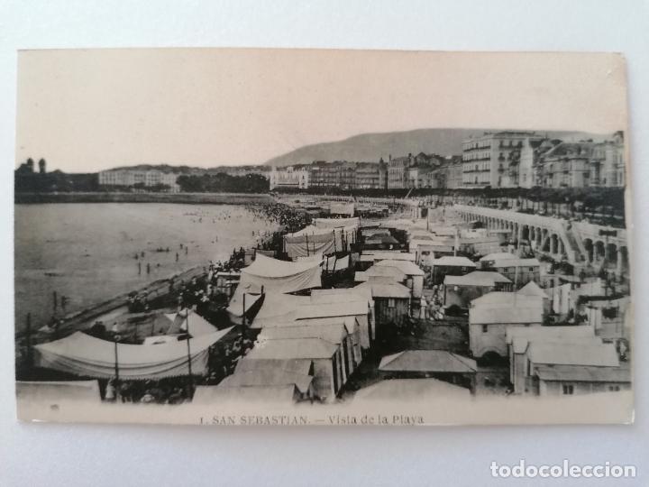 Cartes Postales: POSTAL SAN SEBASTIAN, VISTA DE LA PLAYA, N&ordm; 1, A&Ntilde;OS 20, FOTO MAYOR HERMANOS