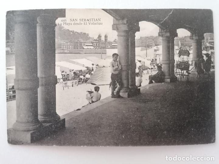 Cartes Postales: POSTAL SAN SEBASTIAN, LA PLAYA DESDE EL VOLADIZO, N&ordm; 445, FOTO GALARZA