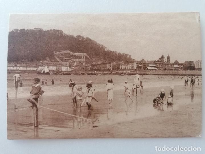 Postales: POSTAL SAN SEBASTIAN, NI&Ntilde;O JUGANDO EN LA PLAYA, N&ordm; 31, FOTO GRAFOS