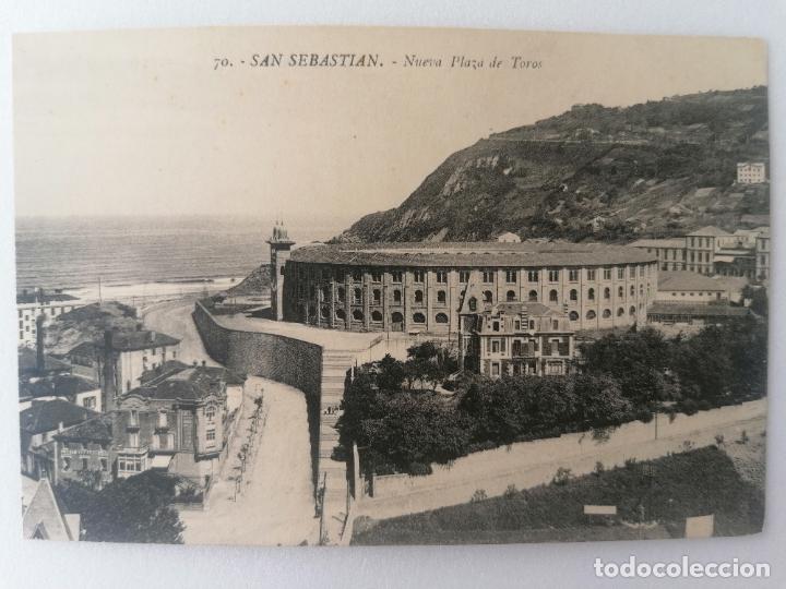 Cartoline: POSTAL SAN SEBASTIAN, NUEVA PLAZA DE TOROS, N&ordm; 70, A&Ntilde;OS 30, FOTO GALARZA