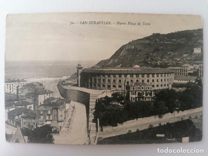 Cartoline: POSTAL SAN SEBASTIAN, NUEVA PLAZA DE TOROS, N&ordm; 70, A&Ntilde;OS 30, FOTO GALARZA