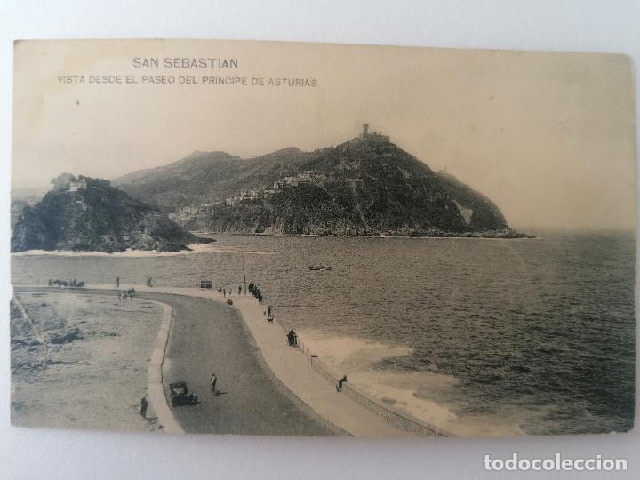 Cartoline: POSTAL SAN SEBASTIAN, VISTA DESDE EL PASEO DEL PRINCIPE DE ASTURIAS, FOTOTIPIA HAUSER Y MENET