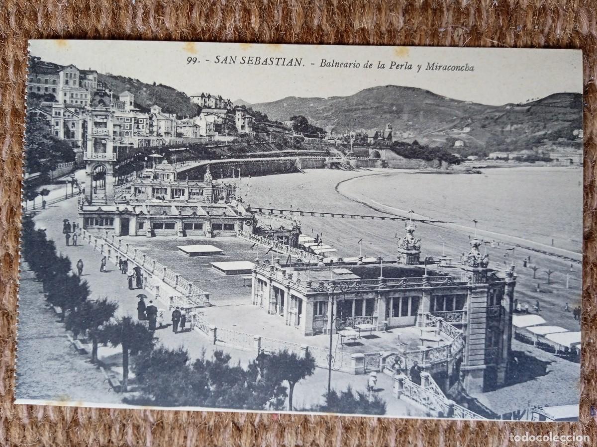 Cartoline: SAN SEBASTIAN - BALNEARIO DE LA PERLA Y MIRACONCHA - ED. GALARZA