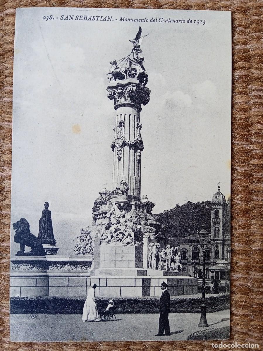 Postcards: SAN SEBASTIAN - MONUMENTO DEL CENTENARIO 1913 - ED. GALARZA