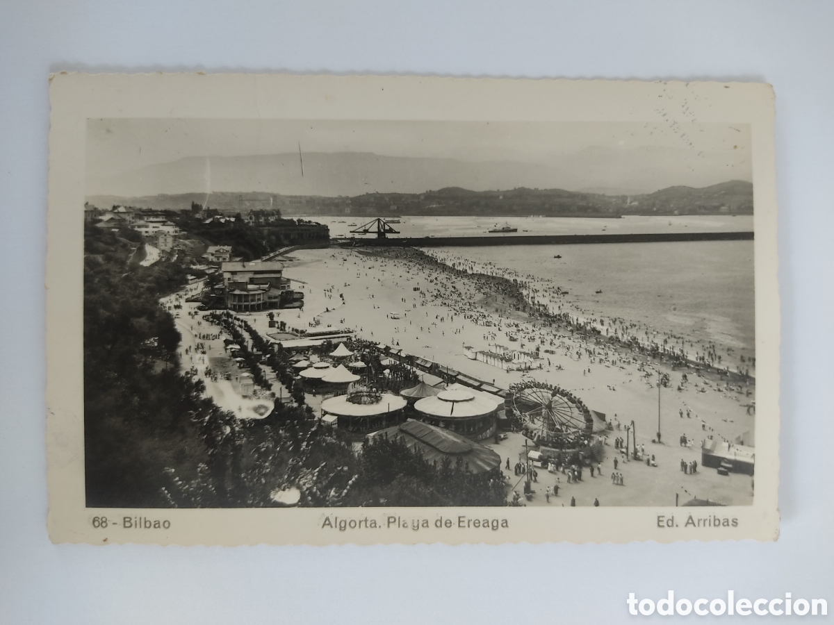 Postales: postal Bilbao Algorta playa de Ereaga ed Arribas - Foto 1